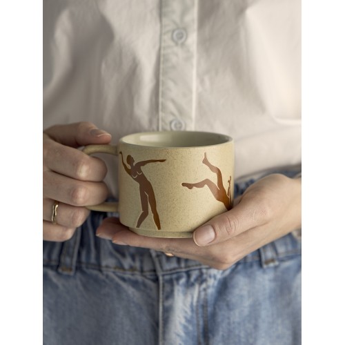 Harlow Mug Marron Grès Set/2