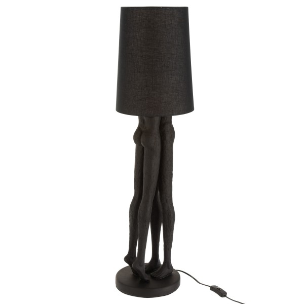 Lampe Couple Résine Noire