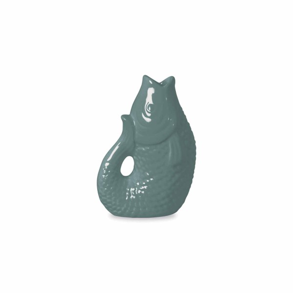 Vase Céramique Poisson PM Bleu givré