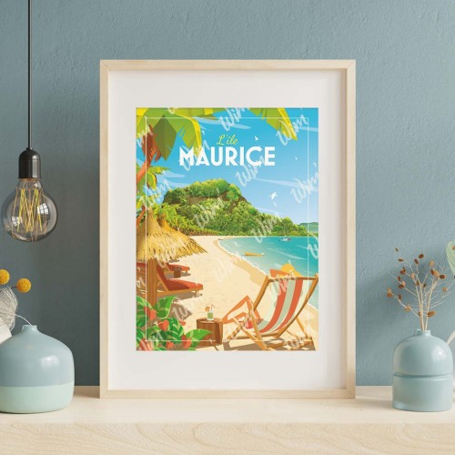 Affiche L'île Maurice