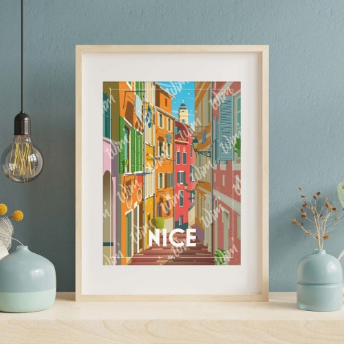 Affiche Nice - Le vieux Nice