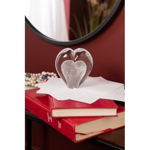 Presse Papier Coeur En Verre