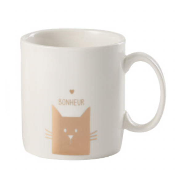 Mug Chat Céramique Or
