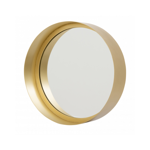 Miroir rond doré