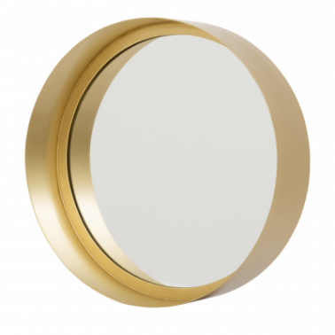 Miroir rond doré