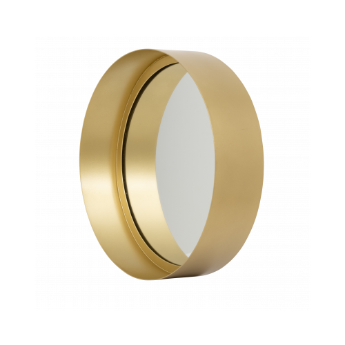 Miroir rond doré