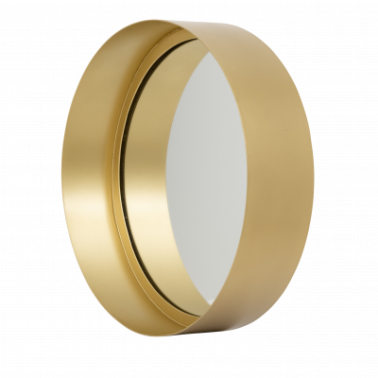 Miroir rond doré
