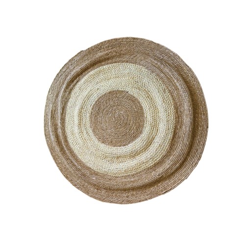 Tapis en roseau Naturel et Beige