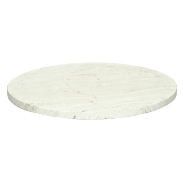 Trevi Dessus de Table Travertin Ivoire Diam 55