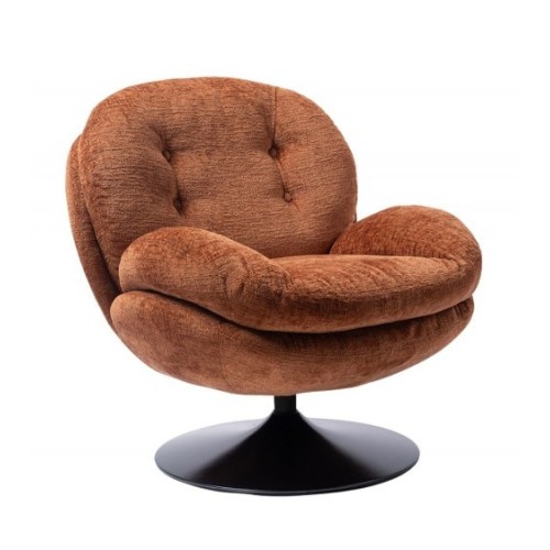 Fauteuil Memento Orange Brûlé, Pied Noir