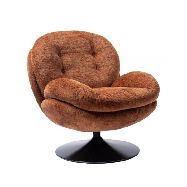 Fauteuil Memento Orange Brûlé, Pied Noir