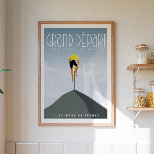 Affiche Tour de France "Grand Départ 2025"