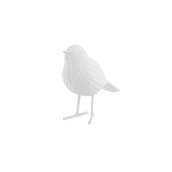 Statue Knitted Bird S Blanc