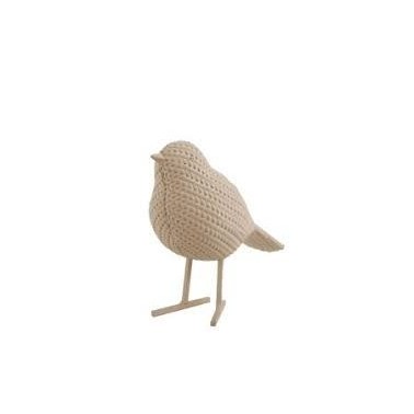 Statue Knitted Bird S Beige