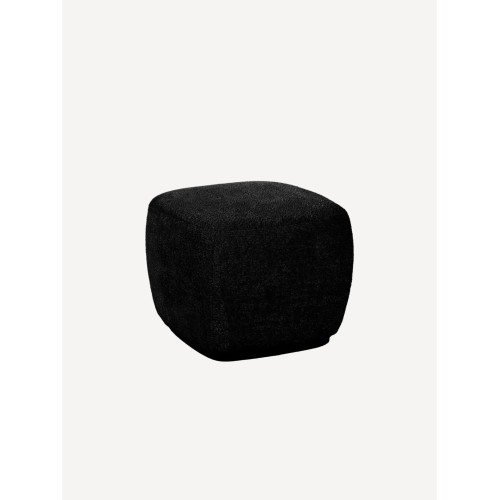 Porterville pouf bouclé noir