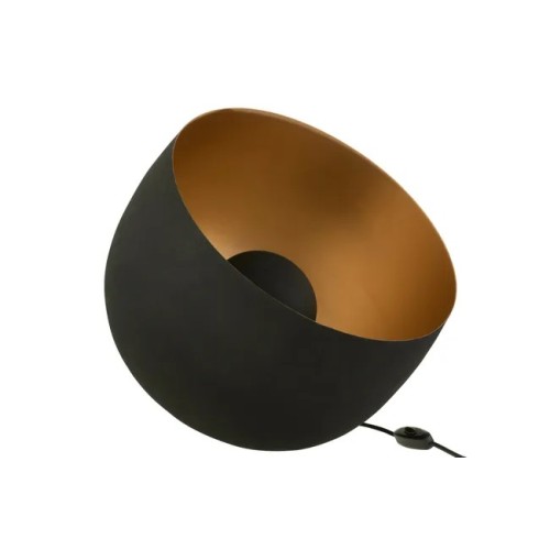 Lampe Ronde Intérieur Or Métal Noir L