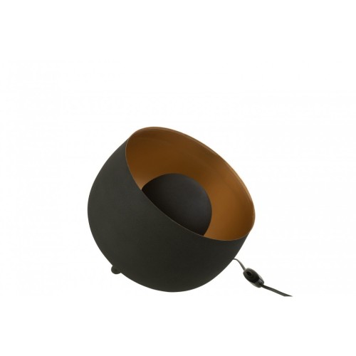 Lampe Ronde Intérieur Or Métal Noir S