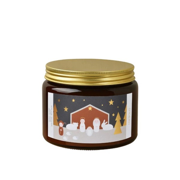 Bougie crèche de Noël 400g