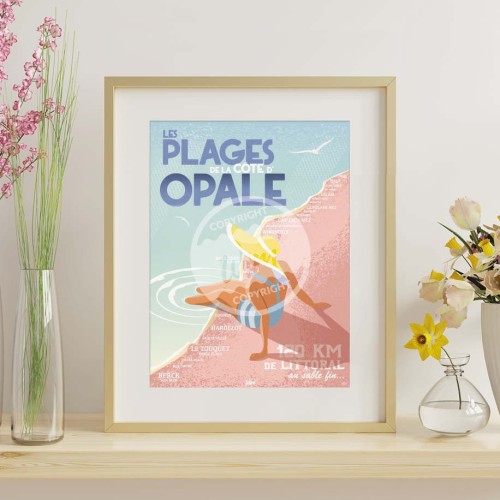 Affiche Côte d'Opale "Les plages"