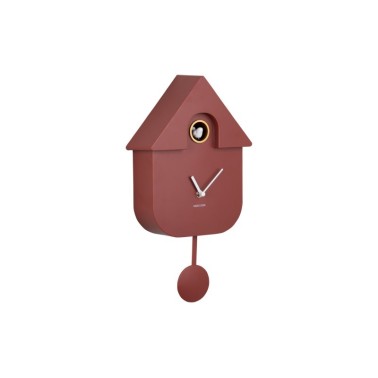 Horloge à pendule Coucou Moderne - Ocre rouge
