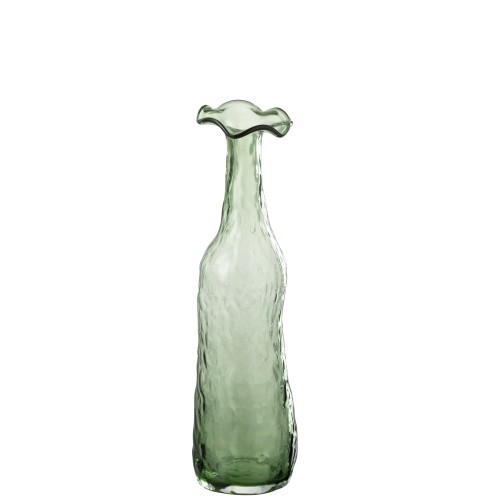 Vase Éclosion Verre Vert M
