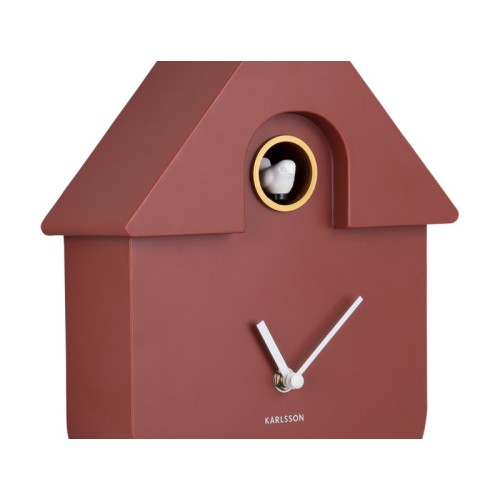 Horloge à pendule Coucou Moderne - Ocre rouge