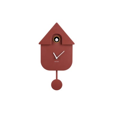 Horloge à pendule Coucou Moderne - Ocre rouge