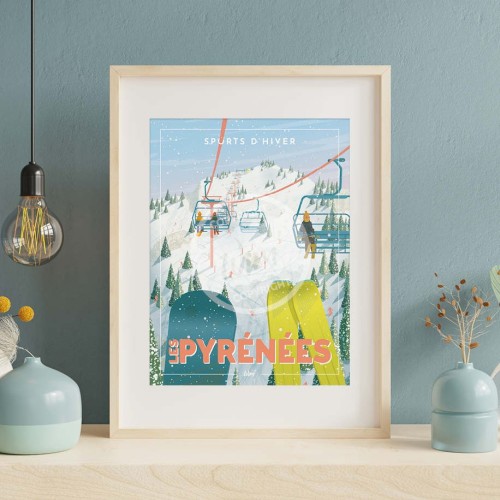 Affiche Les Pyrénées