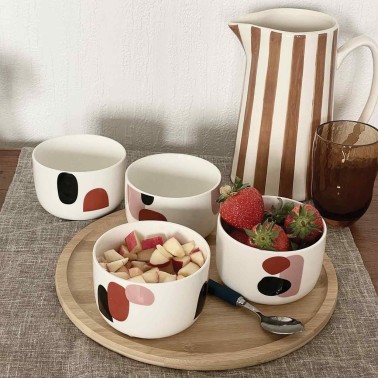 Pichet rayure marron