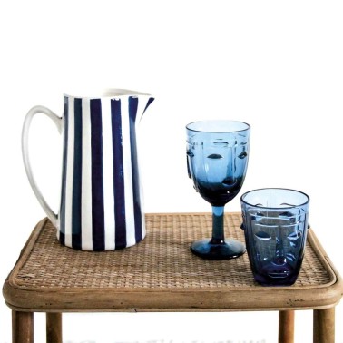 Pichet rayure bleu
