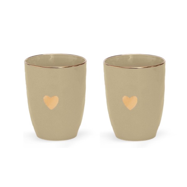 Set de 2 gobelets matins câlins taupe