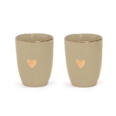 Set de 2 gobelets matins câlins taupe