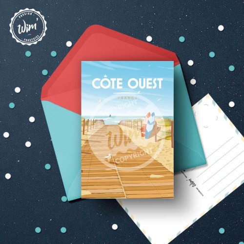 Carte postale Côte Ouest