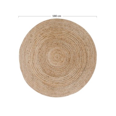 Tapis En Jute Naturel Rond D180