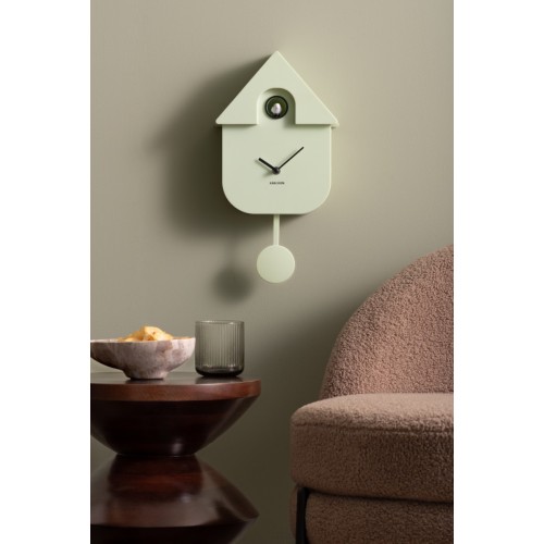 Horloge à pendule Coucou Moderne - soft green