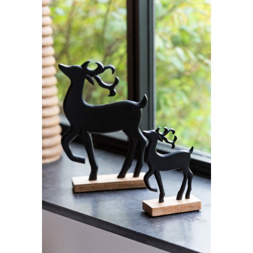 Renne noir sur pied L