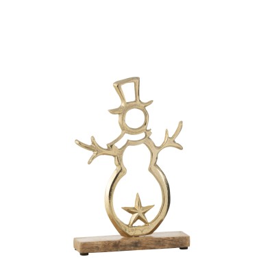 Bonhomme de neige or L