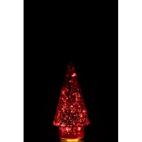 Sapin de noël en verre rouge S