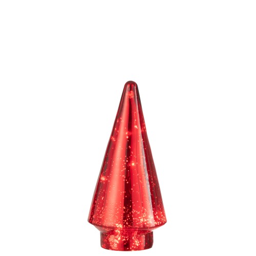 Sapin de noël en verre rouge M