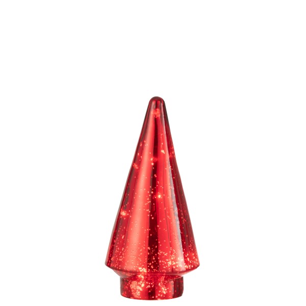 Sapin de noël en verre rouge M