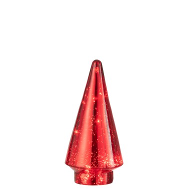 Sapin de noël en verre rouge M