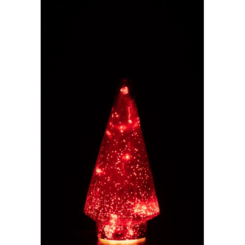Sapin de noël en verre rouge M