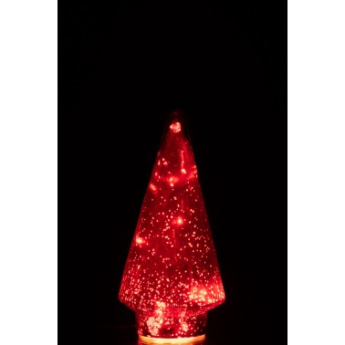Sapin de noël en verre rouge M