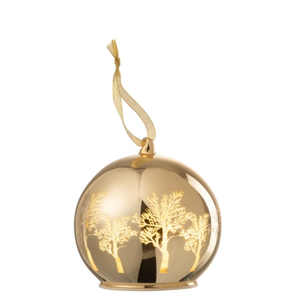Boule de noël led or
