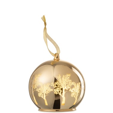 Boule de noël led or
