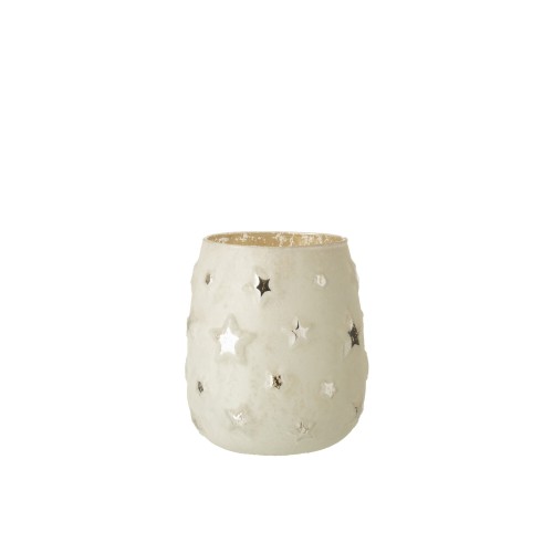 Photophore étoile en verre L