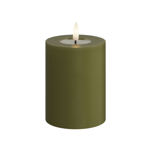 Bougie led vert olive H10