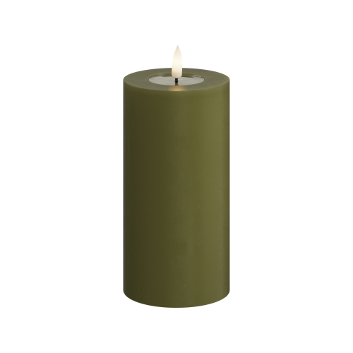 Bougie led vert olive H15