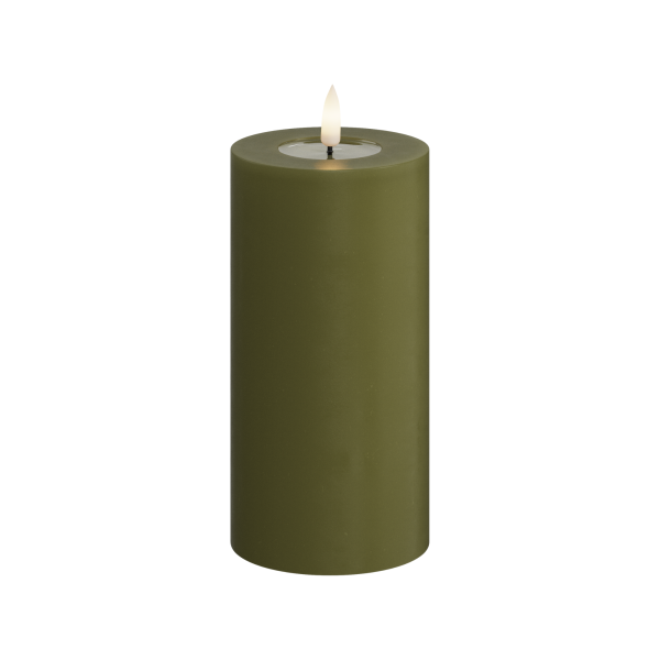 Bougie led vert olive H15