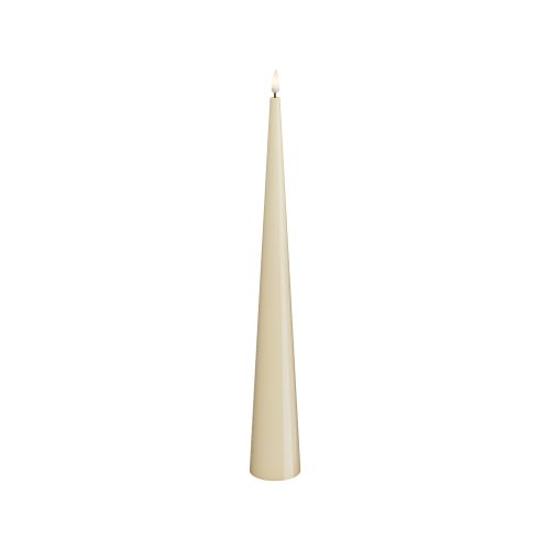 Bougie cône led crème H38